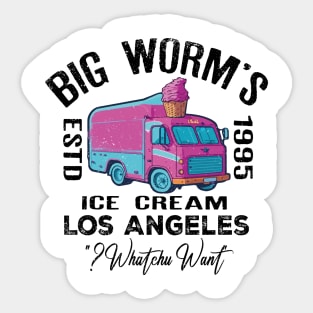 Big Worm's Ice Cream - "Whatchu Want?" - Los Angeles, CA Sticker